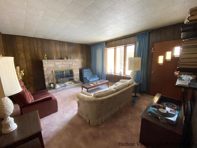 342 Awosting Road Pine Bush, NY 12566 - Photo 11 of 21 a living room with furniture and a fireplace