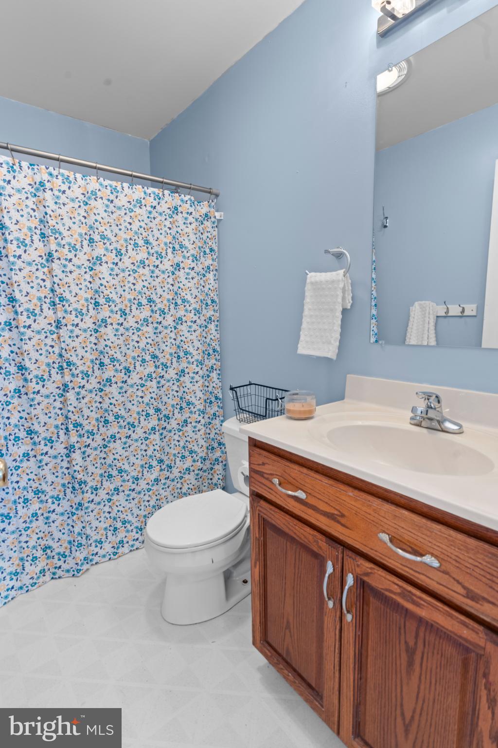 229 Cochise Trail Lock Haven, PA 17745 - Photo 32 of 48 a bathroom with a granite countertop sink a toilet and a mirror