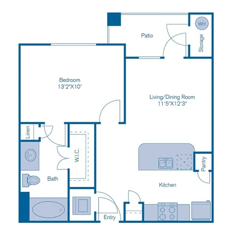a bedroom with a bed and dresser with wooden floor