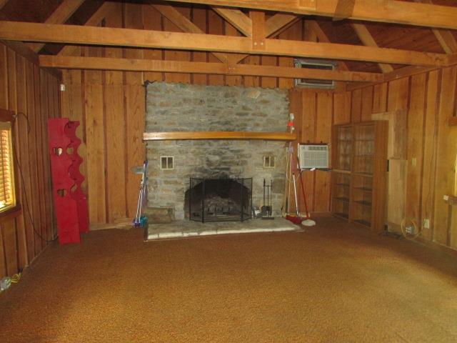 903 Fall River Road Lawrenceburg, TN 38464 - Photo 16 of 17 Stone fireplace and open beams in the Great Room