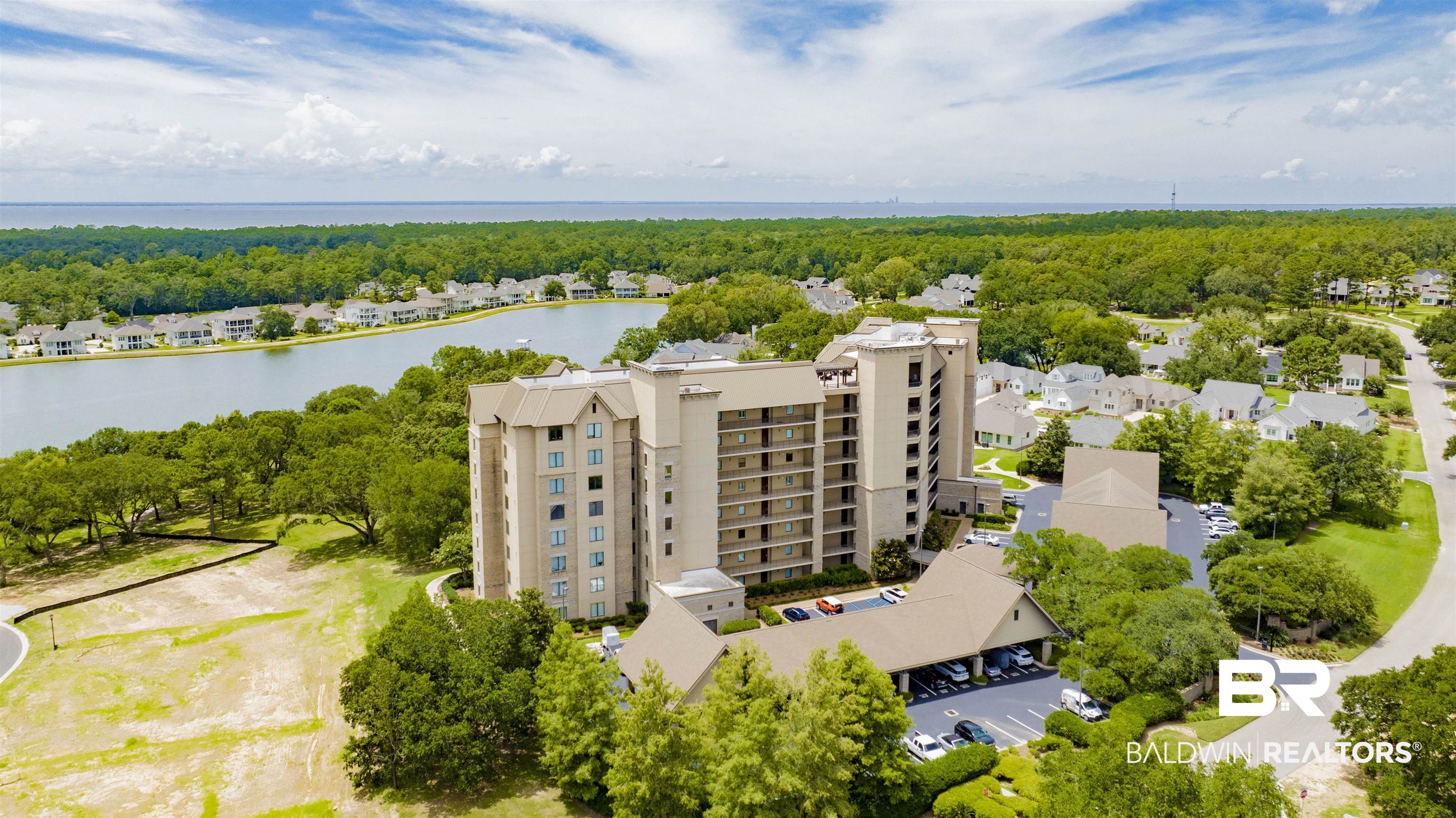 18269 Colony Drive, Unit 601 Fairhope, AL 36532 - Photo 45 of 47 Bird's eye view with a water view