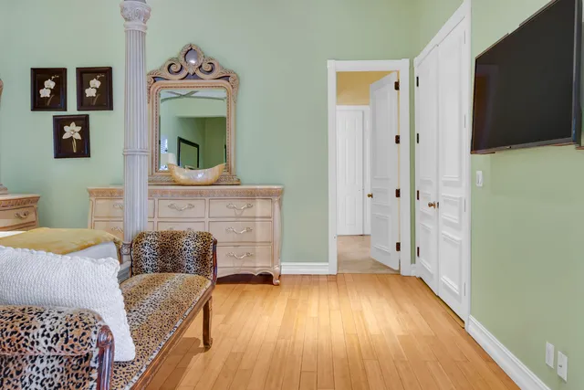 a bathroom with a sink a vanity and a mirror