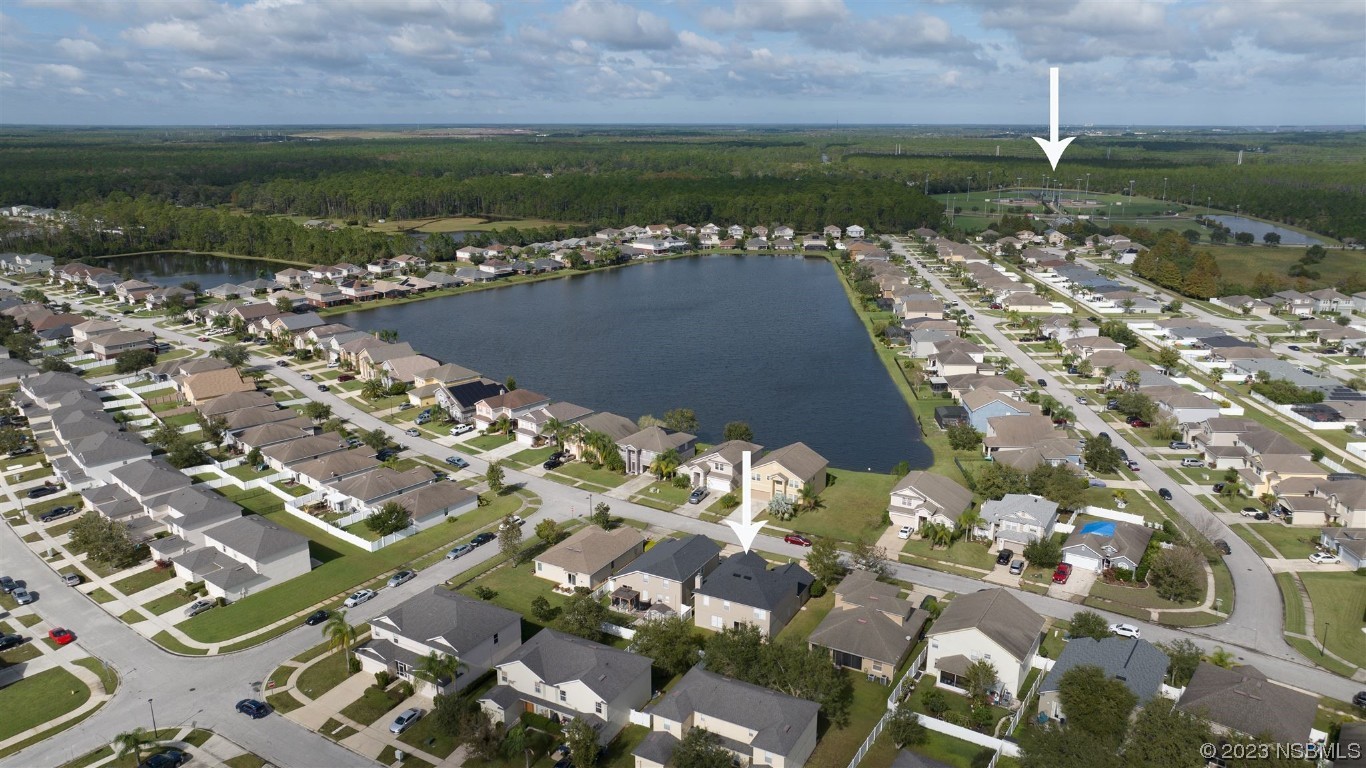 1922 Cove Point Road Port Orange, FL 32128 - Photo 48 of 54 a view of a lake with a building in the background