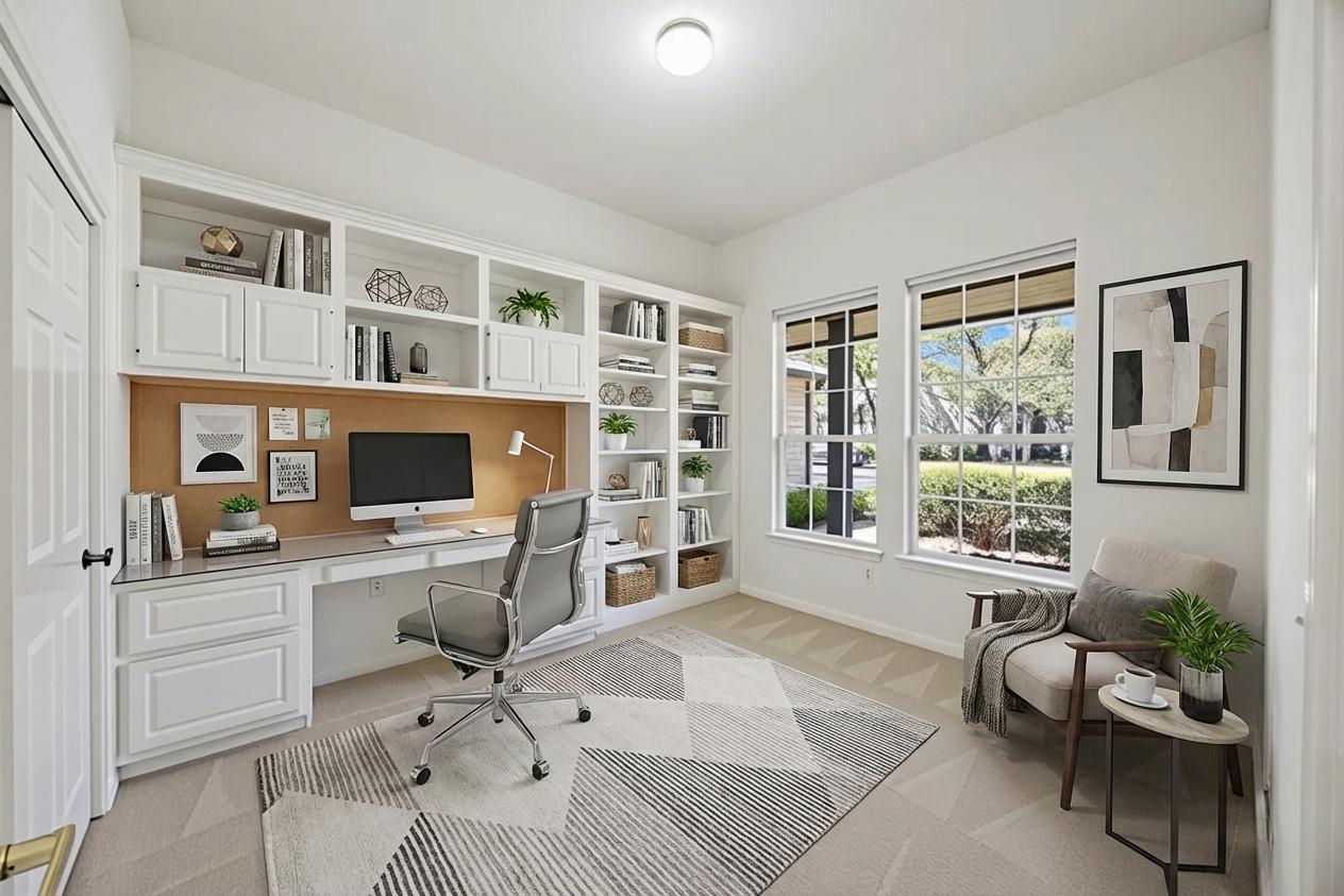 170 Dan Moody Trail Georgetown, TX 78633 - Photo 22 of 30 a workspace with furniture bookshelf and a window