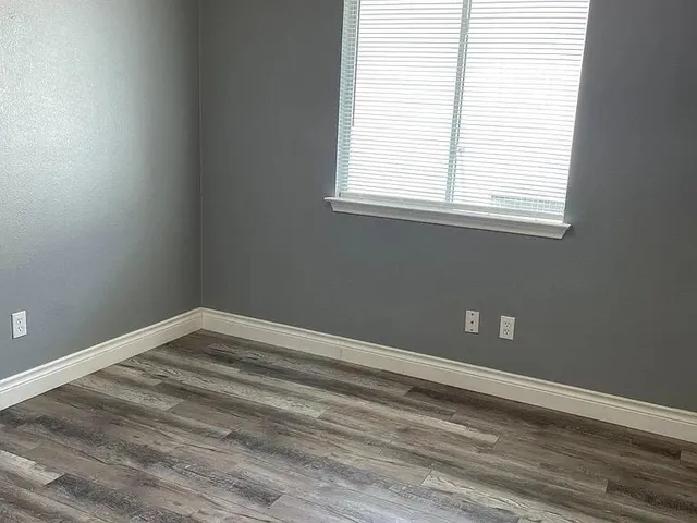 an empty room with a window