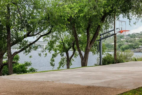 a street view along with trees