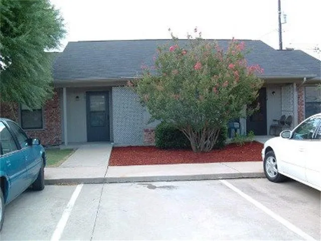 a view of backyard of house