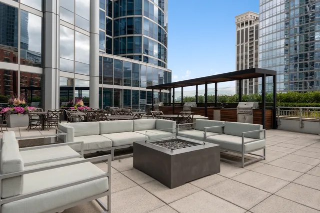 a view of a swimming pool with a balcony