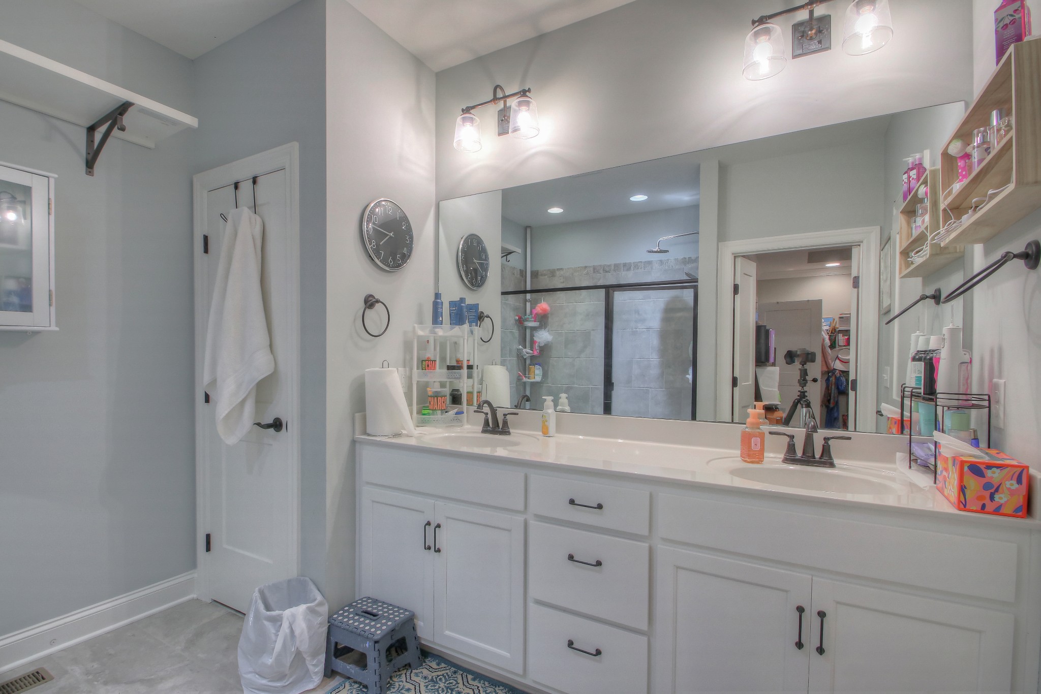 121 Flat Woods Road Lebanon, TN 37090 - Photo 13 of 39 a bathroom with a double vanity sink mirror double and shower