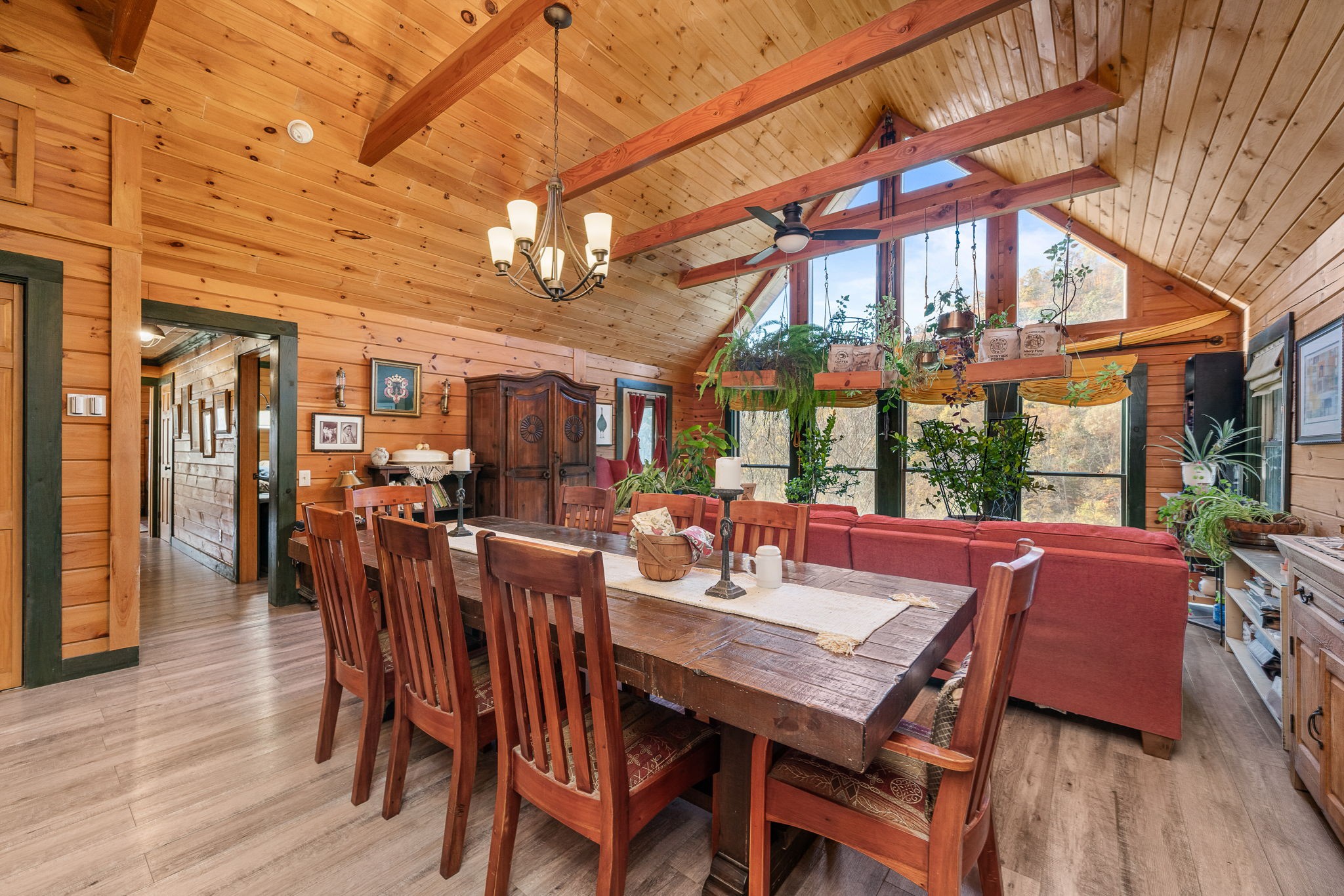2087 Add Stafford Road Hilham, TN 38568 - Photo 5 of 43 a view of a dining room with furniture window and wooden floor