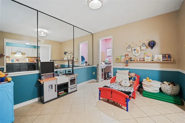 a room with furniture and a table