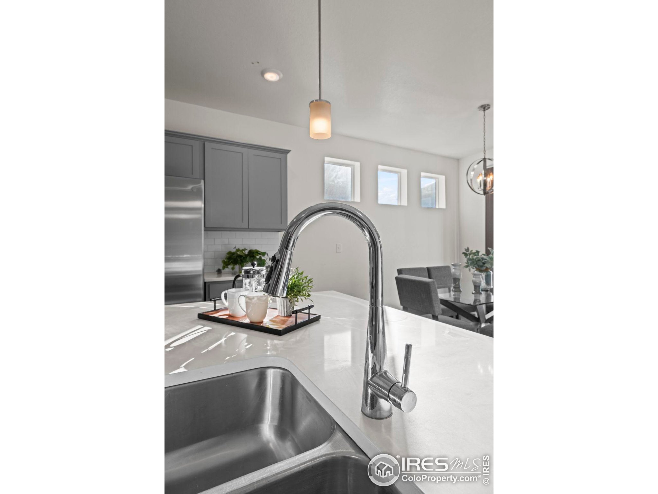 8957 Ferncrest Street Firestone, CO 80504 - Photo 17 of 50 a kitchen with a sink and a potted plant