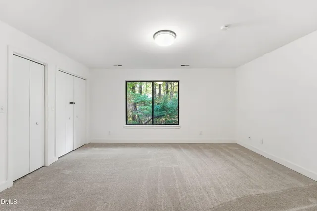 an empty room with a window