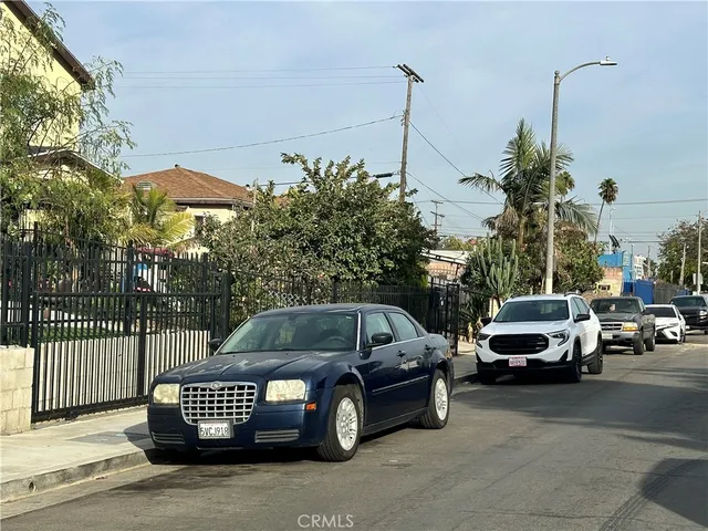 a car parked in front of a house