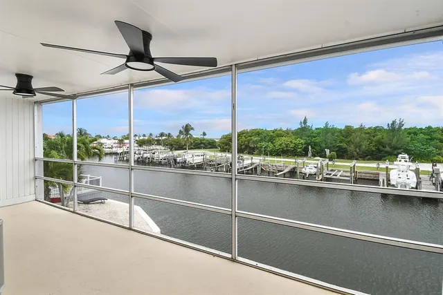 a view of a lake from a balcony