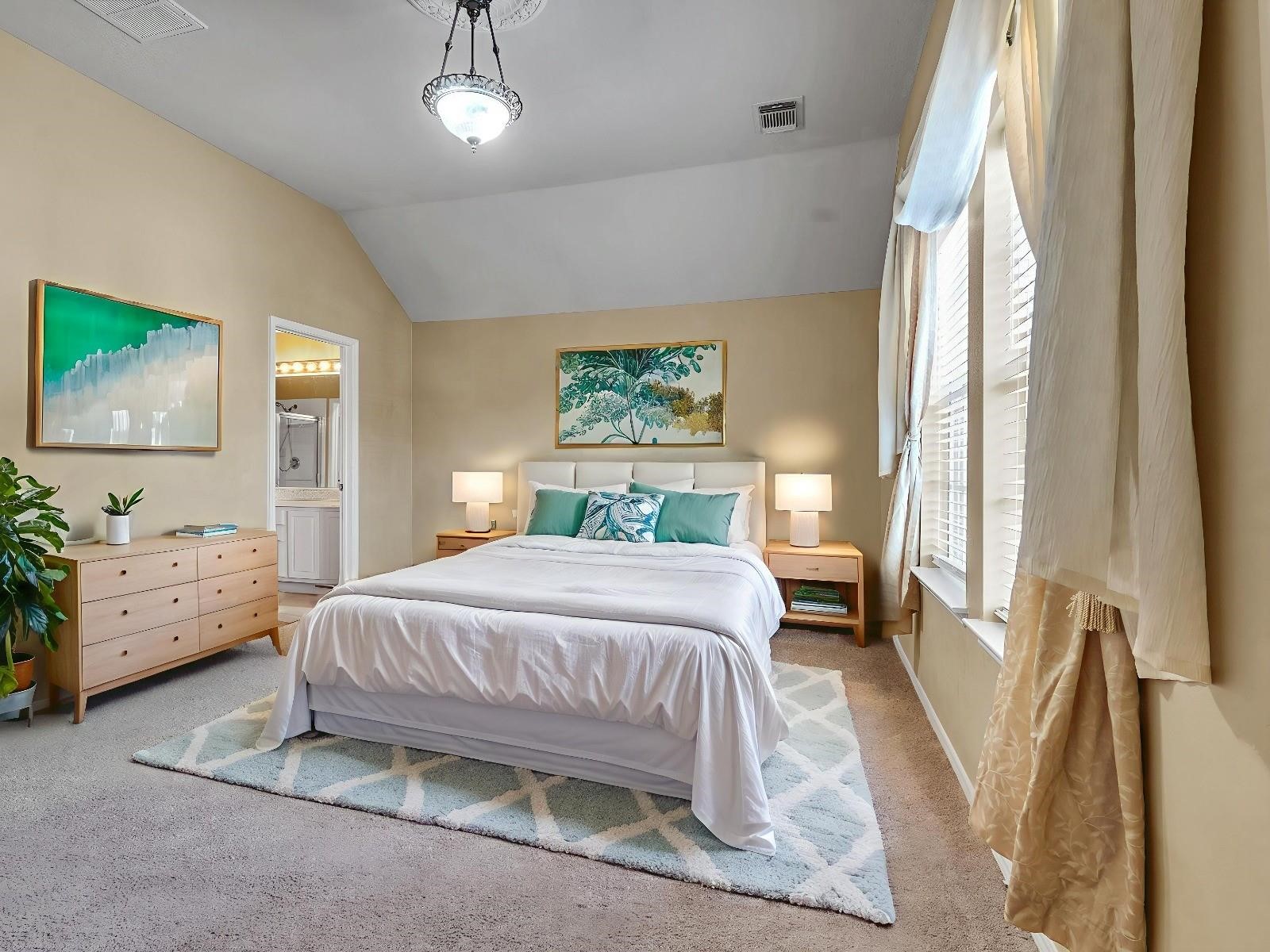 4815 Cottage Stone Lane Katy, TX 77449 - Photo 28 of 48 a bedroom with a bed and a couch