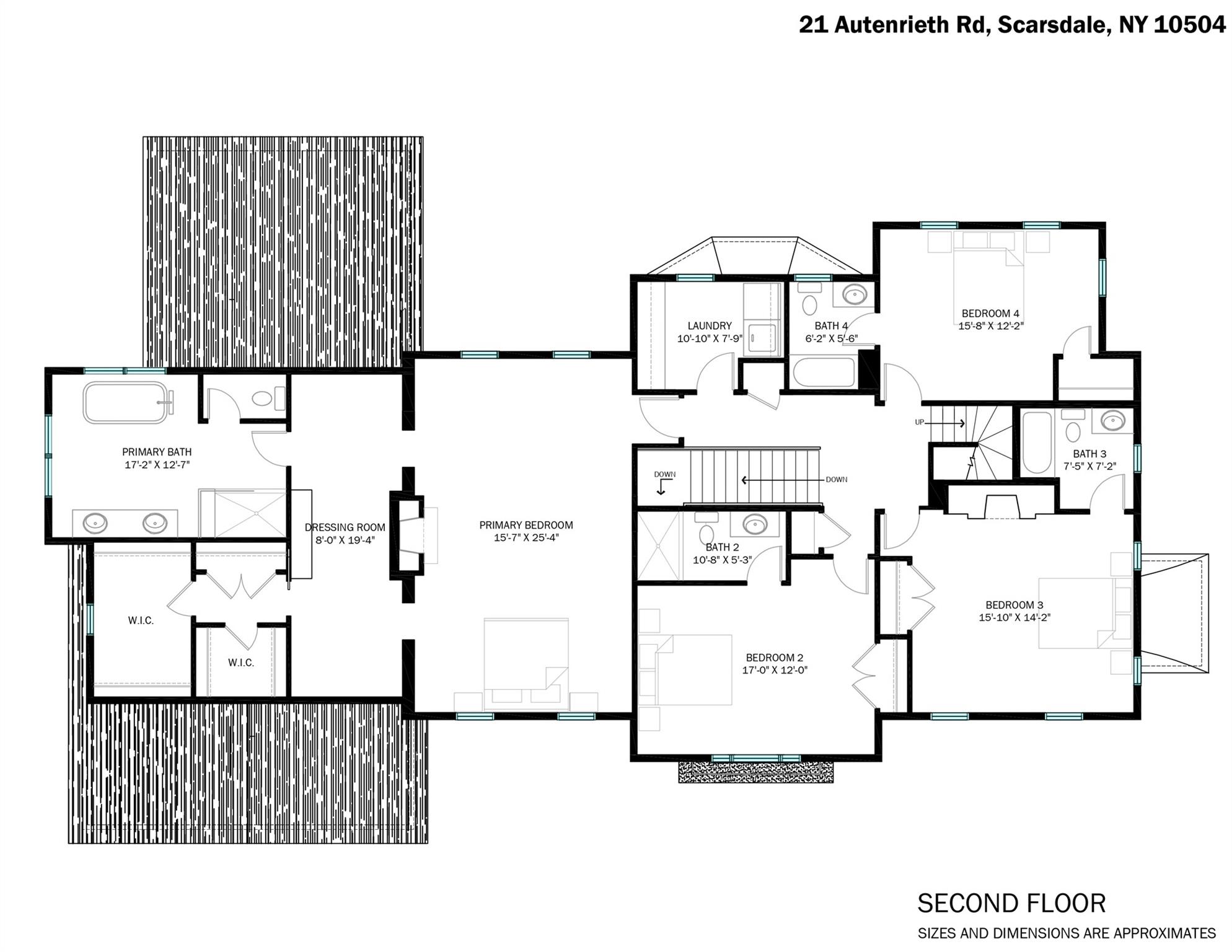 21 Autenrieth Road Scarsdale, NY 10583 - Photo 6 of 8 a black and white photo of a picture of a floor