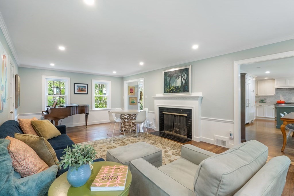 20 Chatham Circle Wellesley, MA 02481 - Photo 8 of 30 a living room with furniture and a fireplace