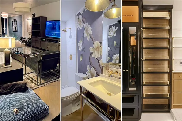 a kitchen with a stove and a refrigerator