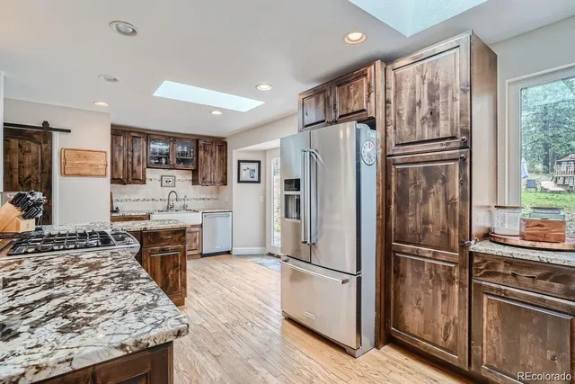 a view of a sign in a window