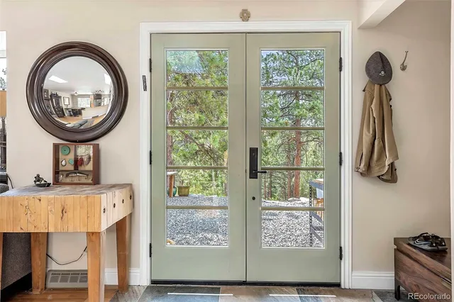 a view of a lake with a mountain