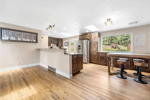 a view of a house with a mountain