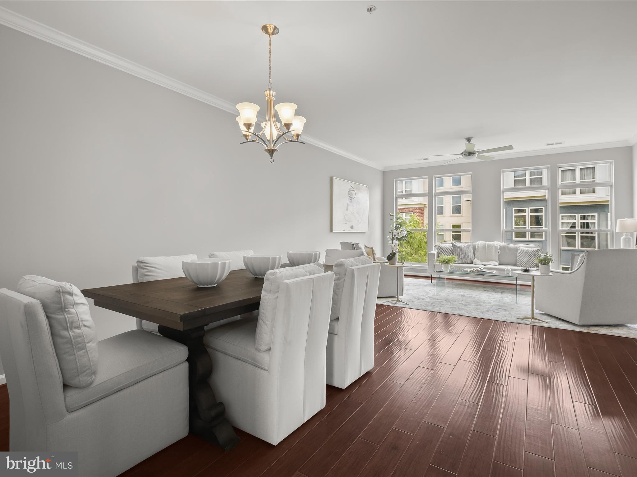 179 Copley Circle, Unit 30B Gaithersburg, MD 20878 - Photo 12 of 41 a living room with furniture and wooden floor