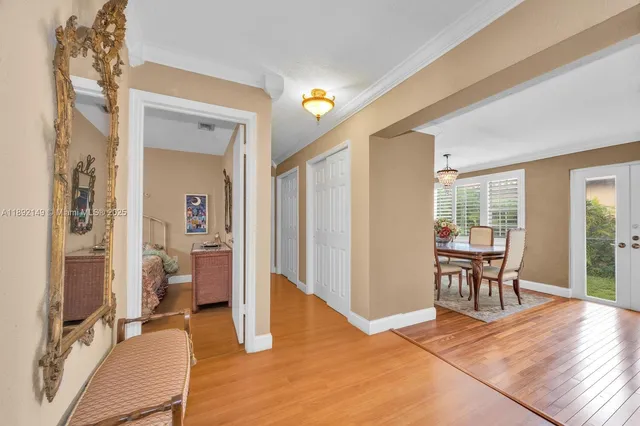 a view of a livingroom with furniture and windows