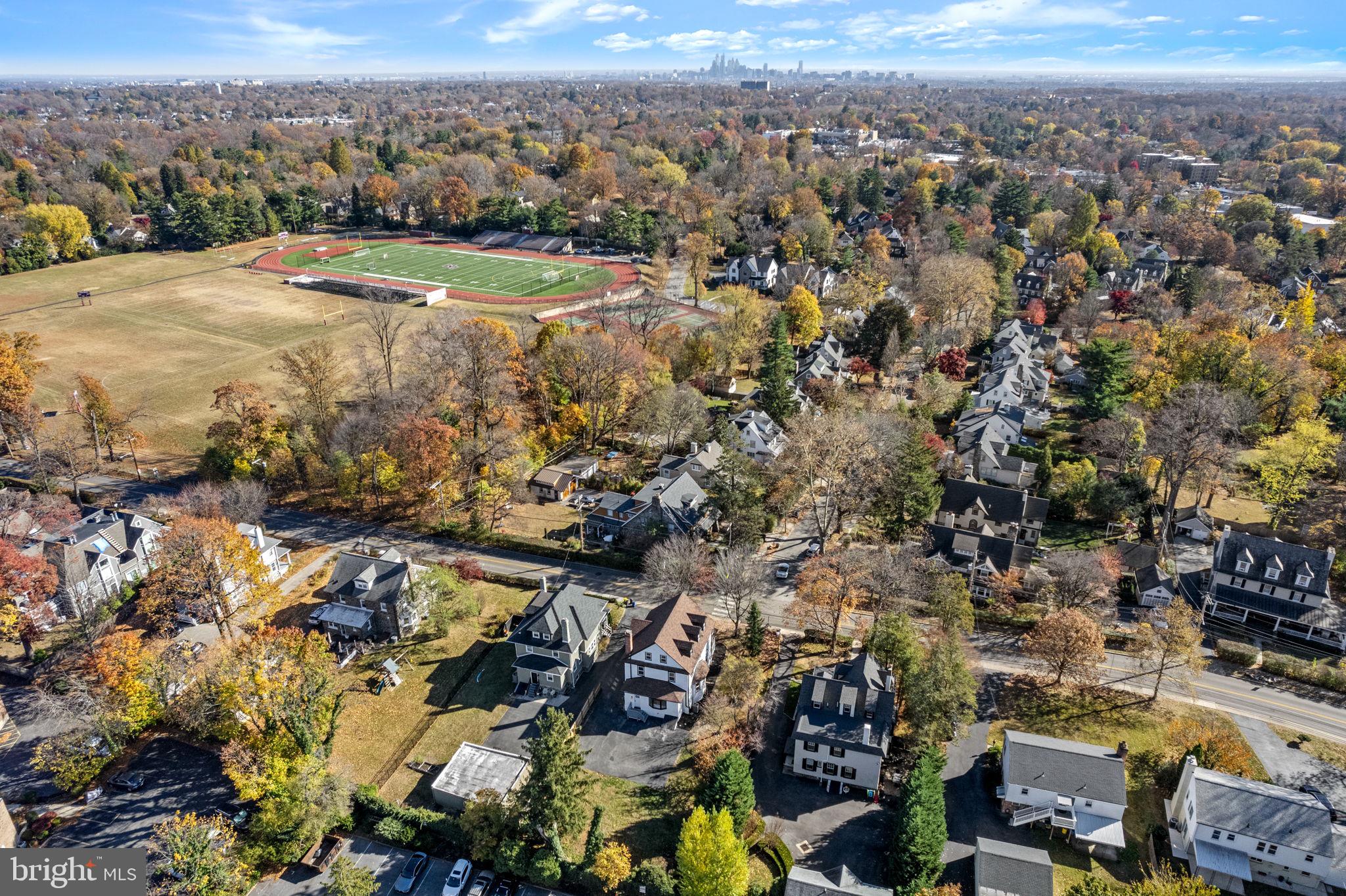 222 Church Road Ardmore, PA 19003 - Photo 69 of 69 an aerial view of a city with lots of residential buildings