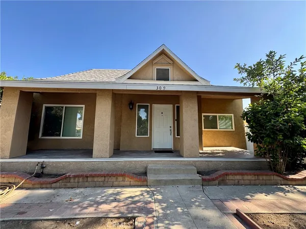 a front view of a house