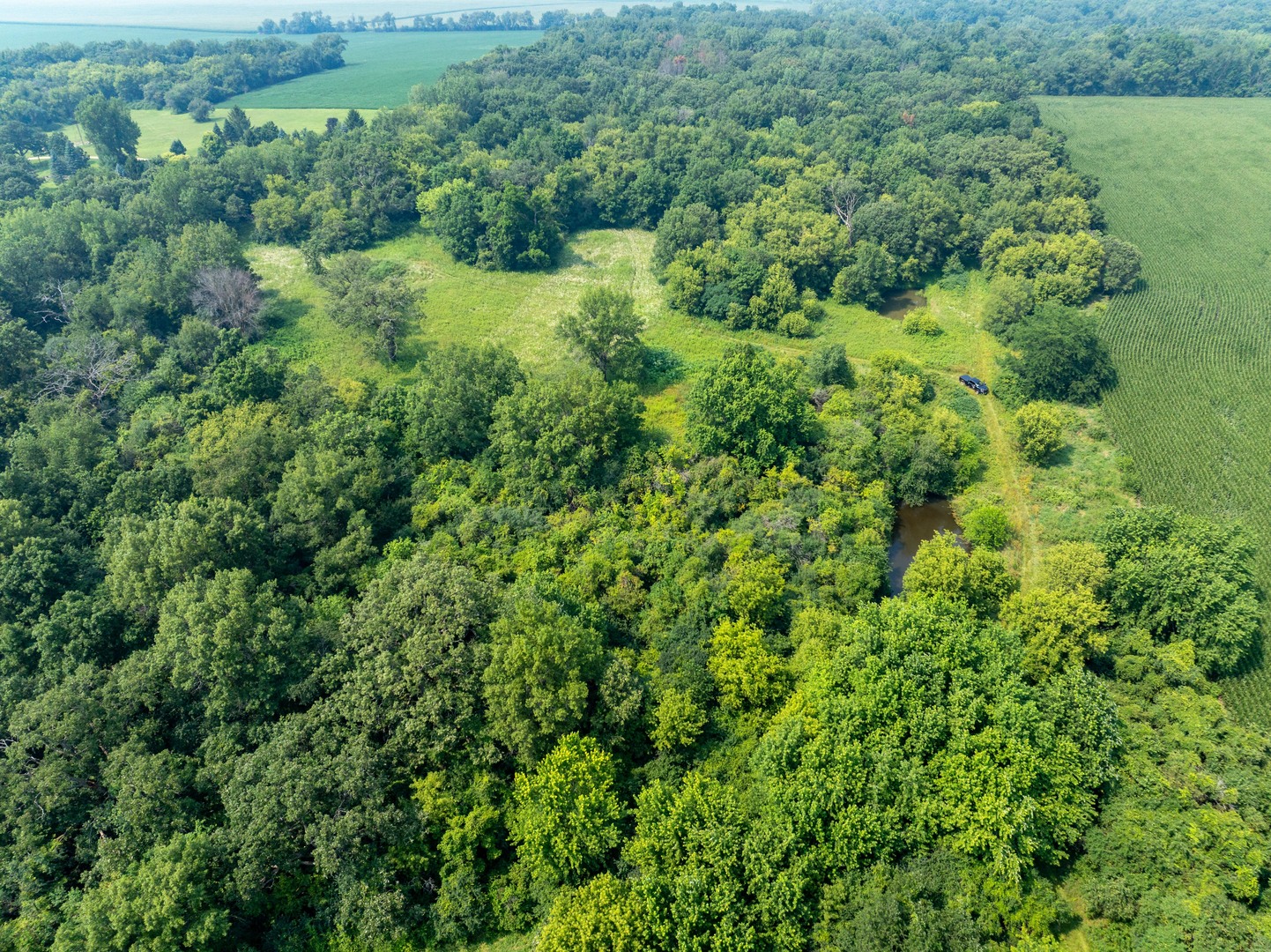 0 Hunter Road Harvard, IL 60033 - Photo 3 of 38 an aerial view of residential house with outdoor space and trees all around
