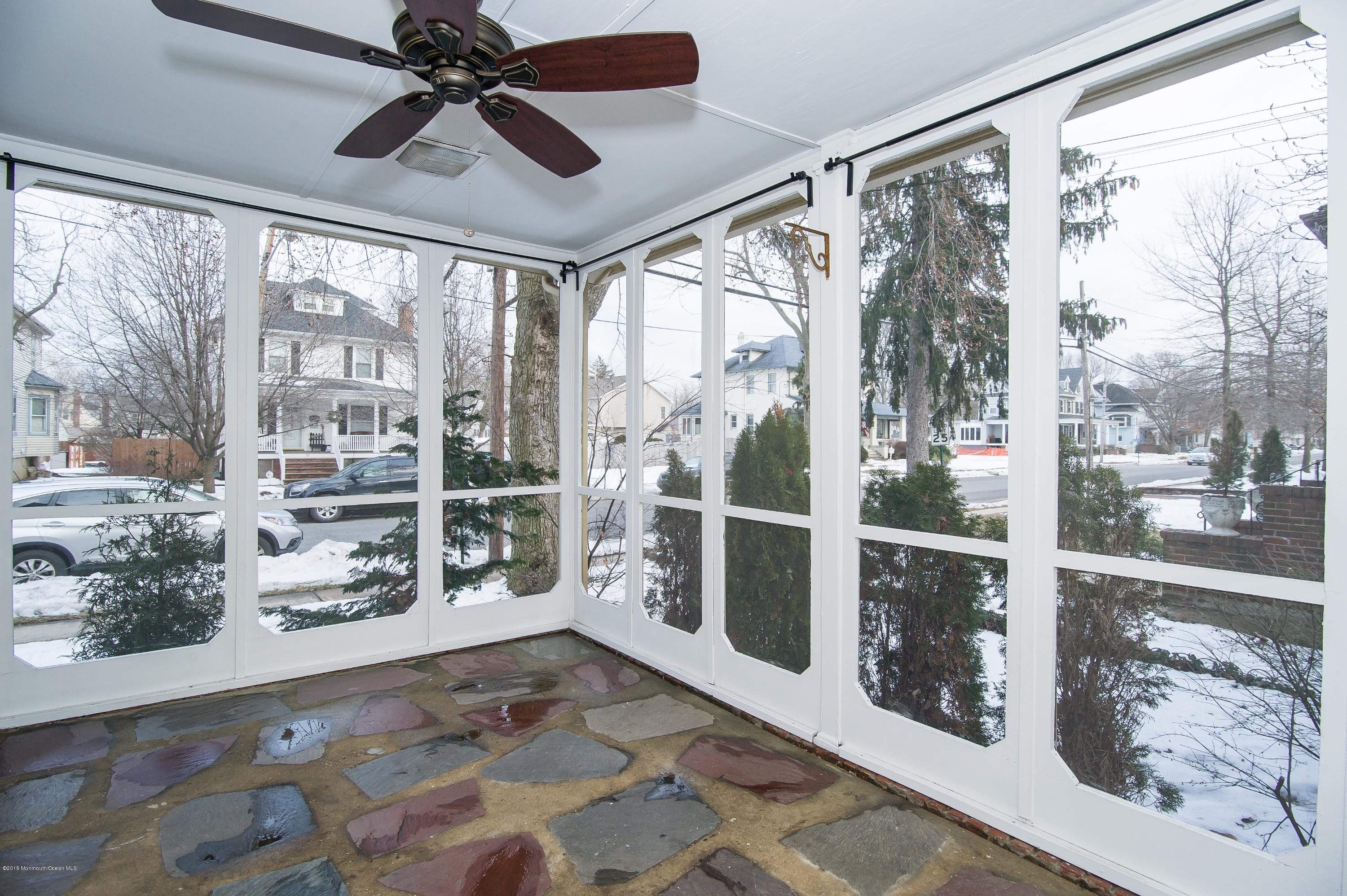 74 Atlantic Street Keyport, NJ 07735 - Photo 26 of 33 Screened Patio with Ceiling Fan