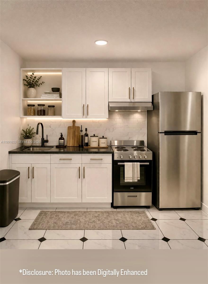 13050 Southwest 261st Terrace Homestead, FL 33032 - Photo 16 of 32 Efficiency Kitchen. Digitally Enhanced