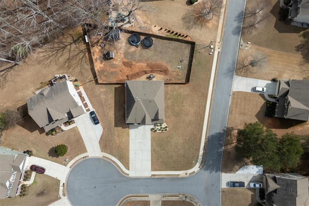 1675 Cedar Mill Drive Powder Springs, GA 30127 - Photo 41 of 45 an aerial view of a house with a backyard and a mirror
