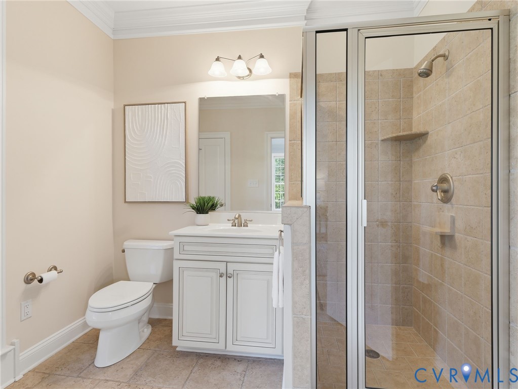 2880 Millmount Parkway Powhatan, VA 23139 - Photo 20 of 36 a bathroom with a toilet sink and shower