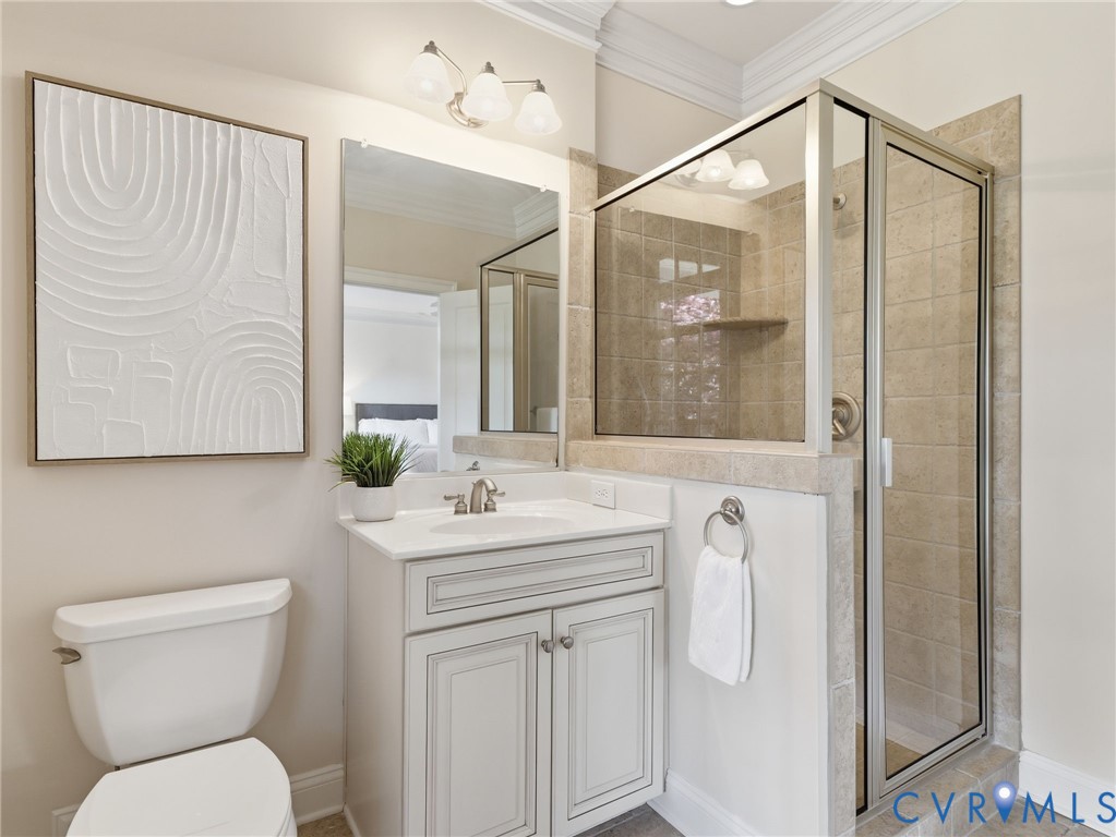 2880 Millmount Parkway Powhatan, VA 23139 - Photo 21 of 36 a bathroom with a toilet sink and mirror