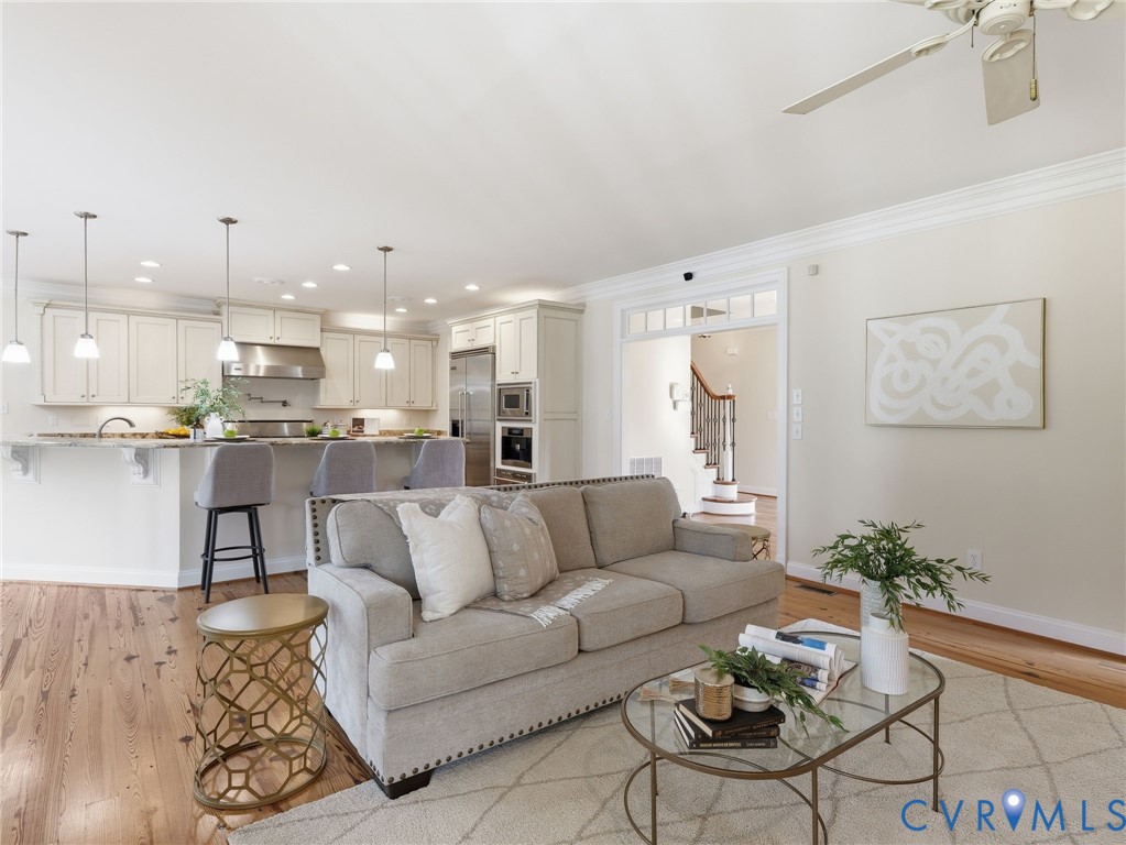 2880 Millmount Parkway Powhatan, VA 23139 - Photo 7 of 36 a living room with furniture and kitchen view