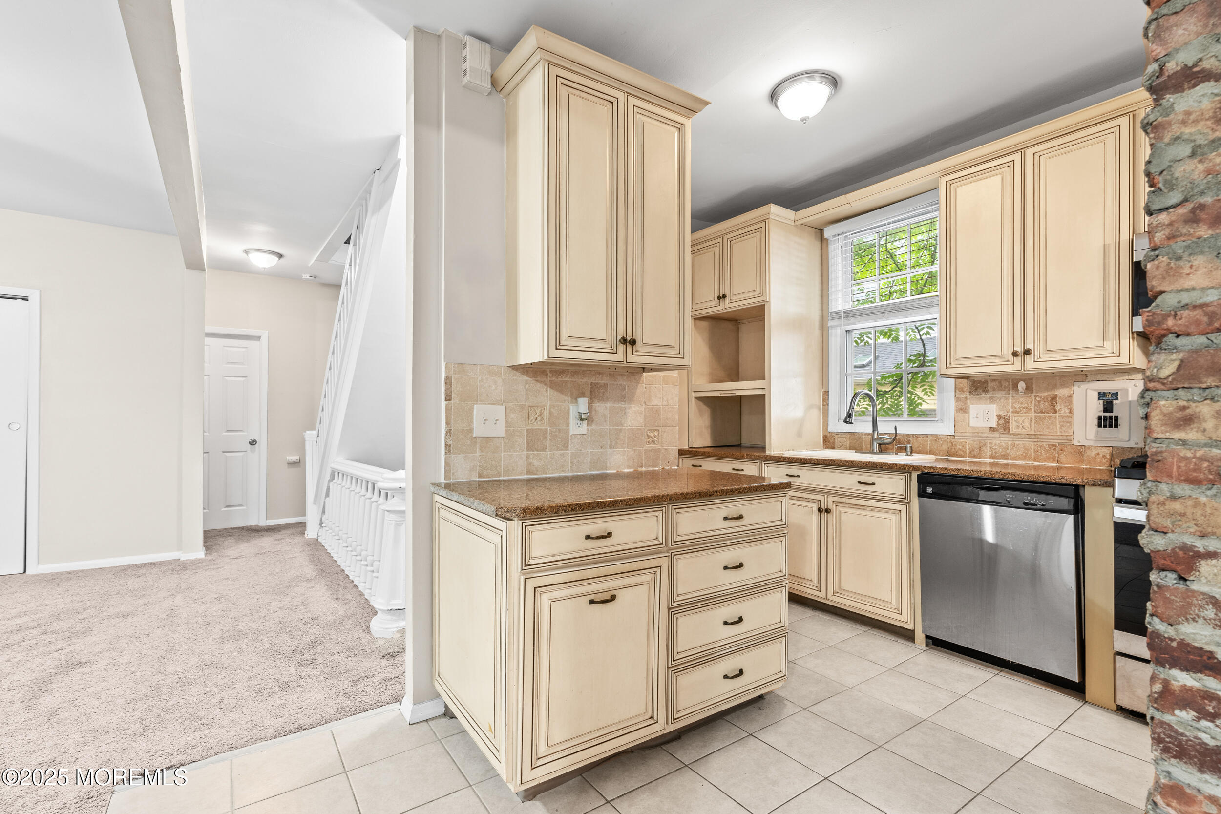 8 West End Court Long Branch, NJ 07740 - Photo 18 of 45 a kitchen with granite countertop white cabinets and white appliances