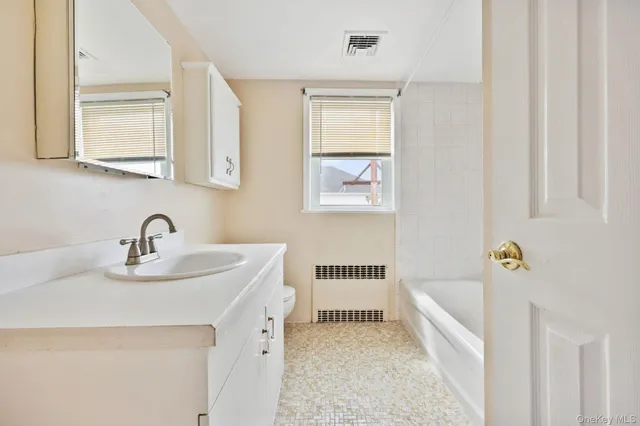 a bathroom with a sink and a bathtub