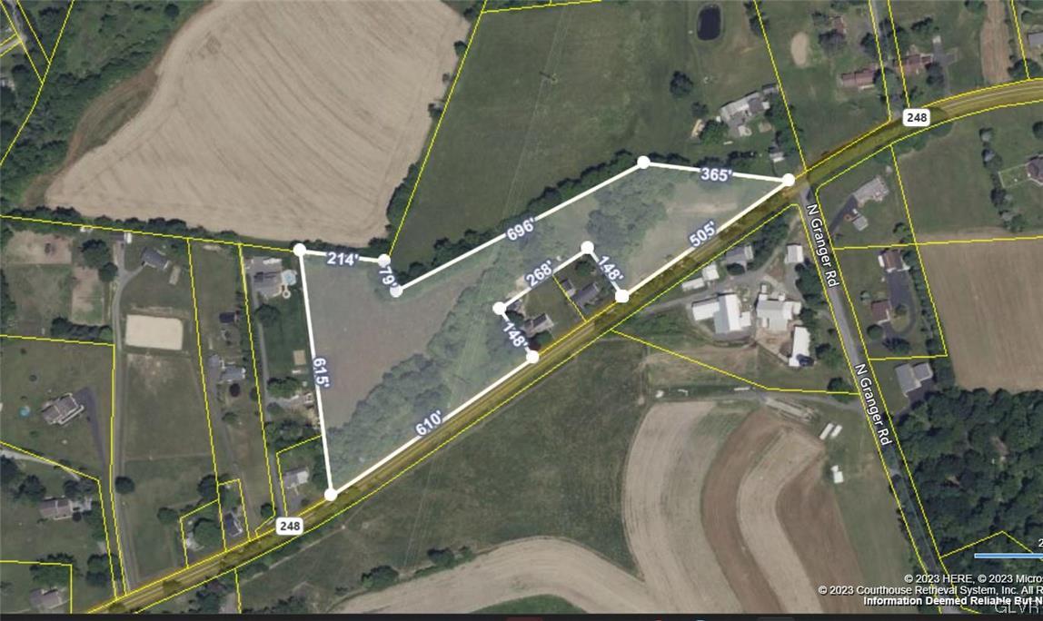 an aerial view of a residential houses