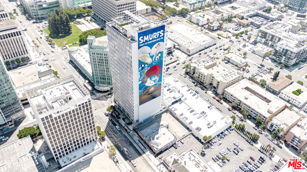 an aerial view of a city