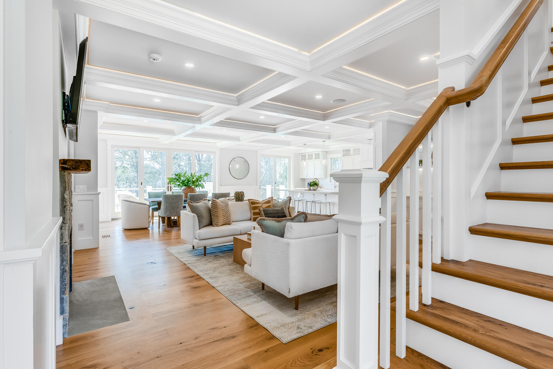 159 Sesuit Neck Road East Dennis, MA 02641 - Photo 9 of 78 a living room with furniture and a dining table with wooden floor