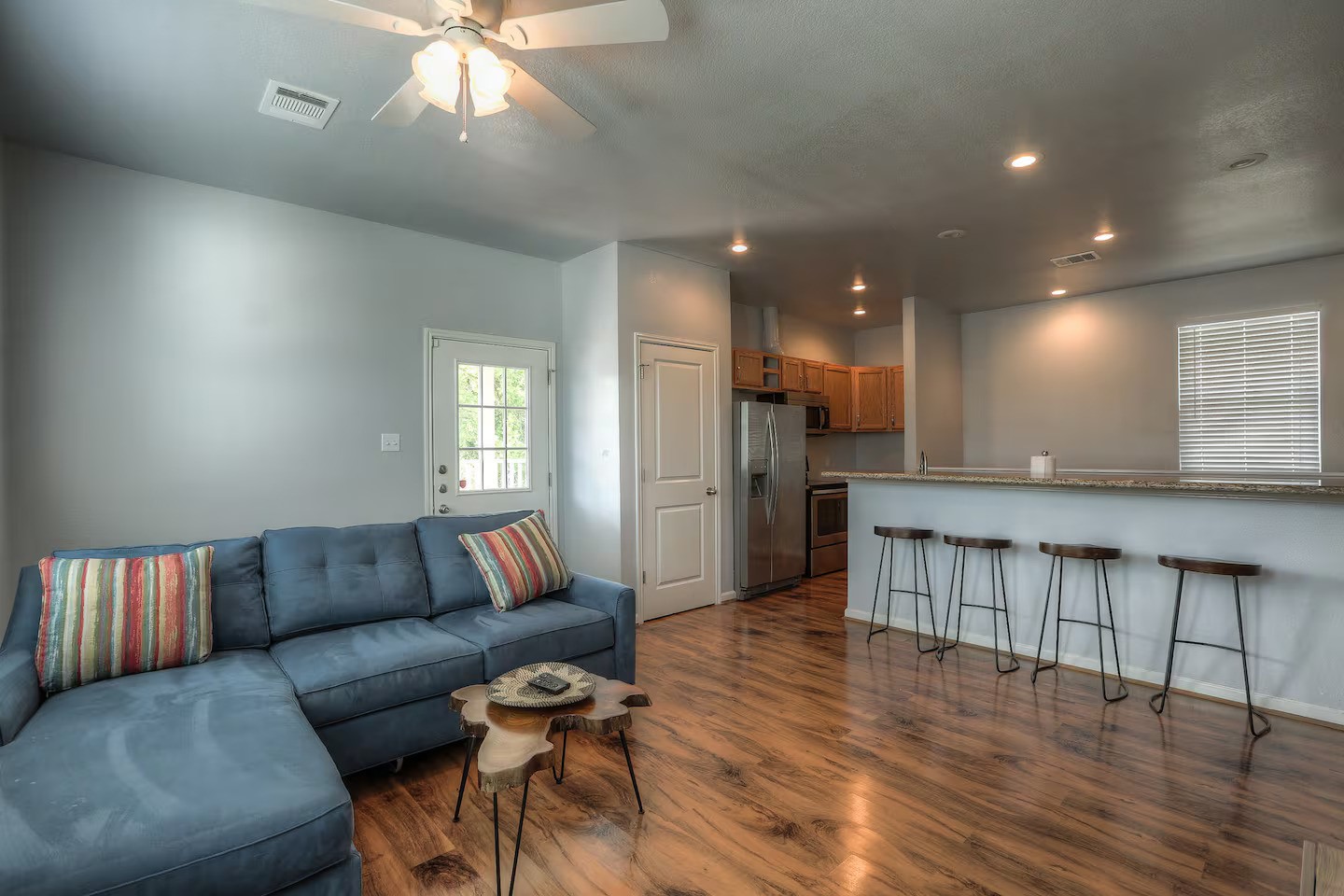 3523 Charleston Street Houston, TX 77021 - Photo 15 of 17 a living room with furniture and a wooden floor