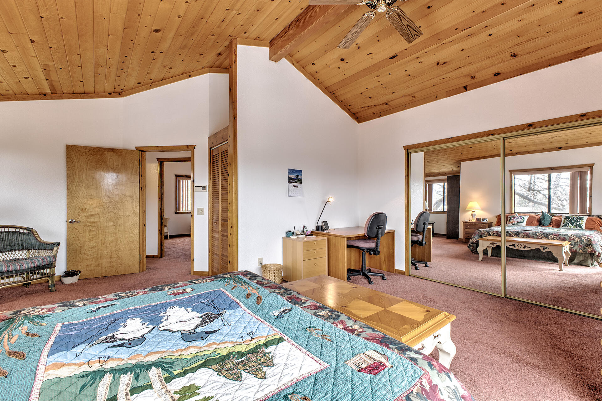 25006 Knob-Hill Idyllwild, CA 92549 - Photo 39 of 47 a bed room with furniture and a table