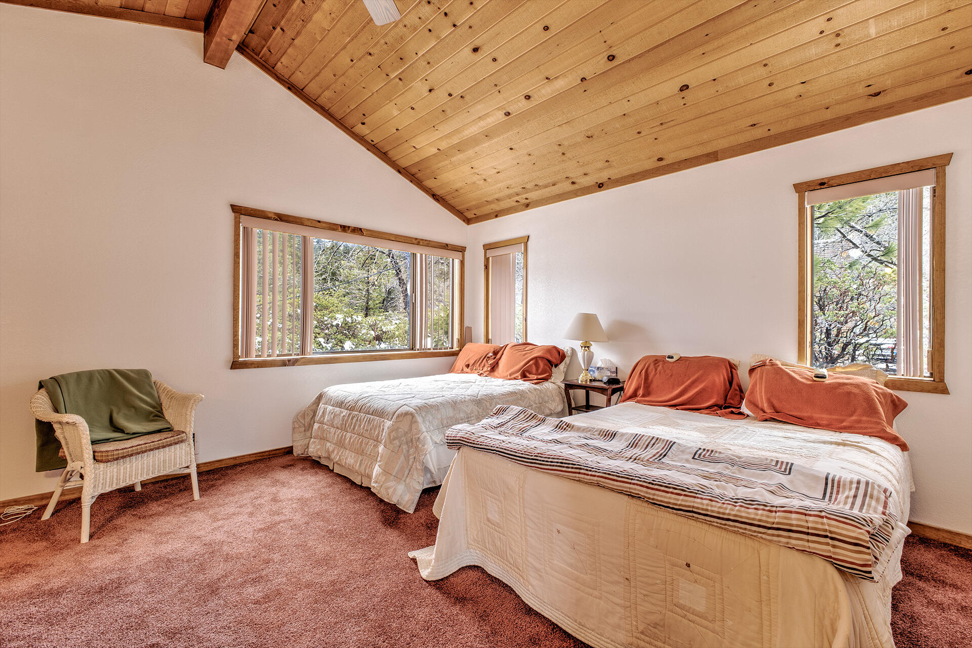 25006 Knob-Hill Idyllwild, CA 92549 - Photo 42 of 47 a bedroom with two beds and a window