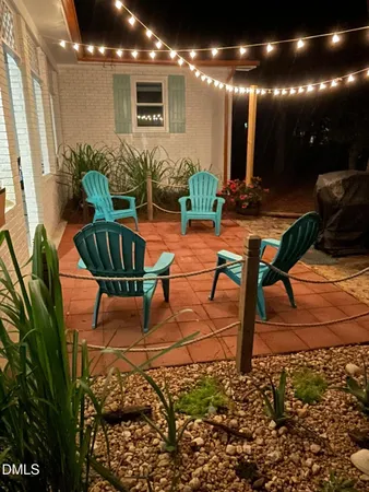 a view of outdoor space with seating area