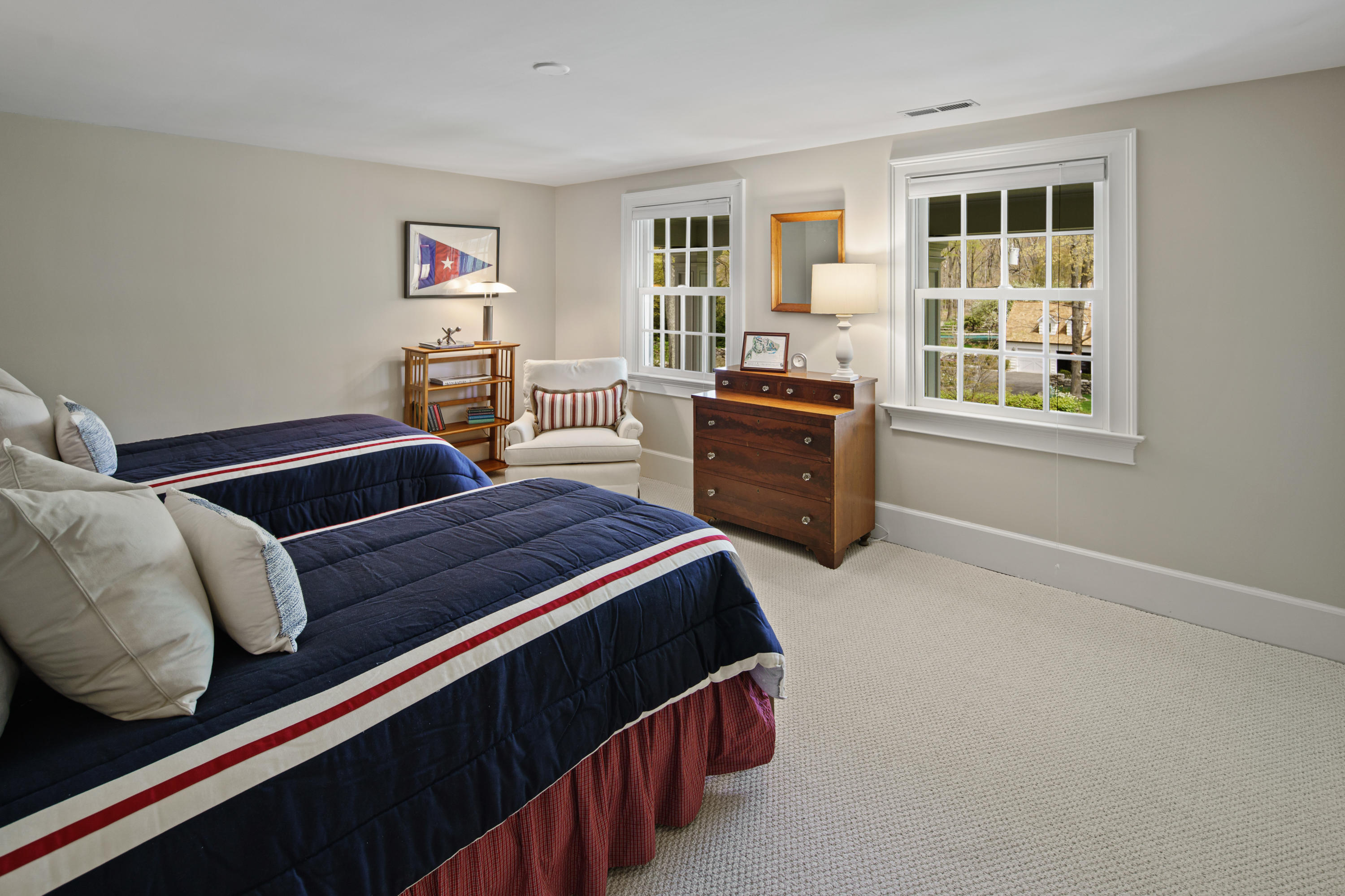 398 Valley Road New Canaan, CT 06840 - Photo 26 of 44 a bedroom with furniture and windows