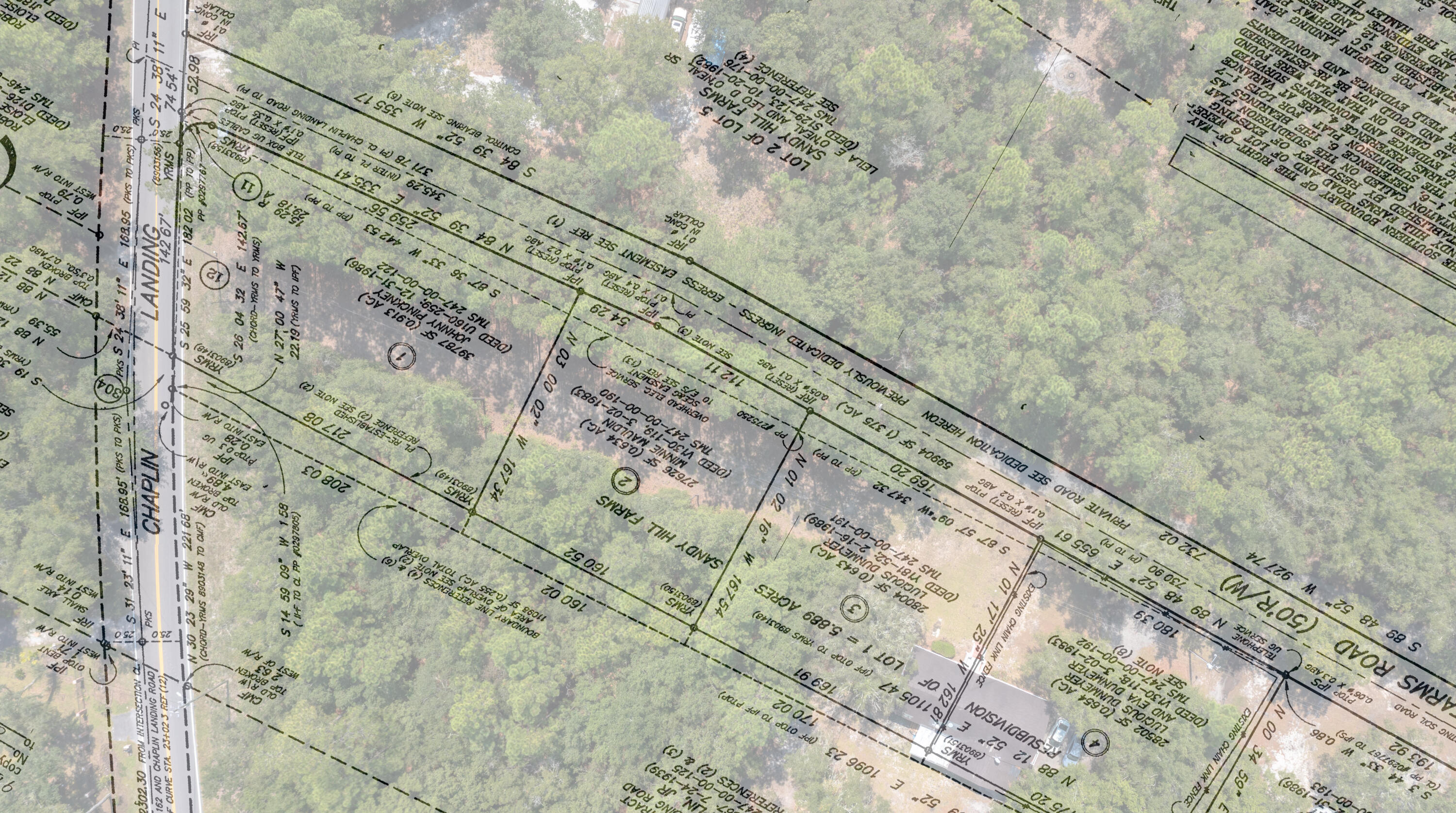 Lot 1 Chaplins Landing Road Hollywood, SC 29449 - Photo 11 of 11 Plat Overlay