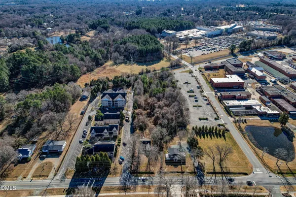 an aerial view of multiple house