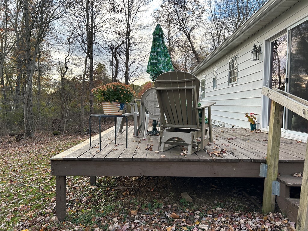 61634 Institute Road Lore City, OH 43755 - Photo 9 of 20 Wooden terrace with view of wooded area